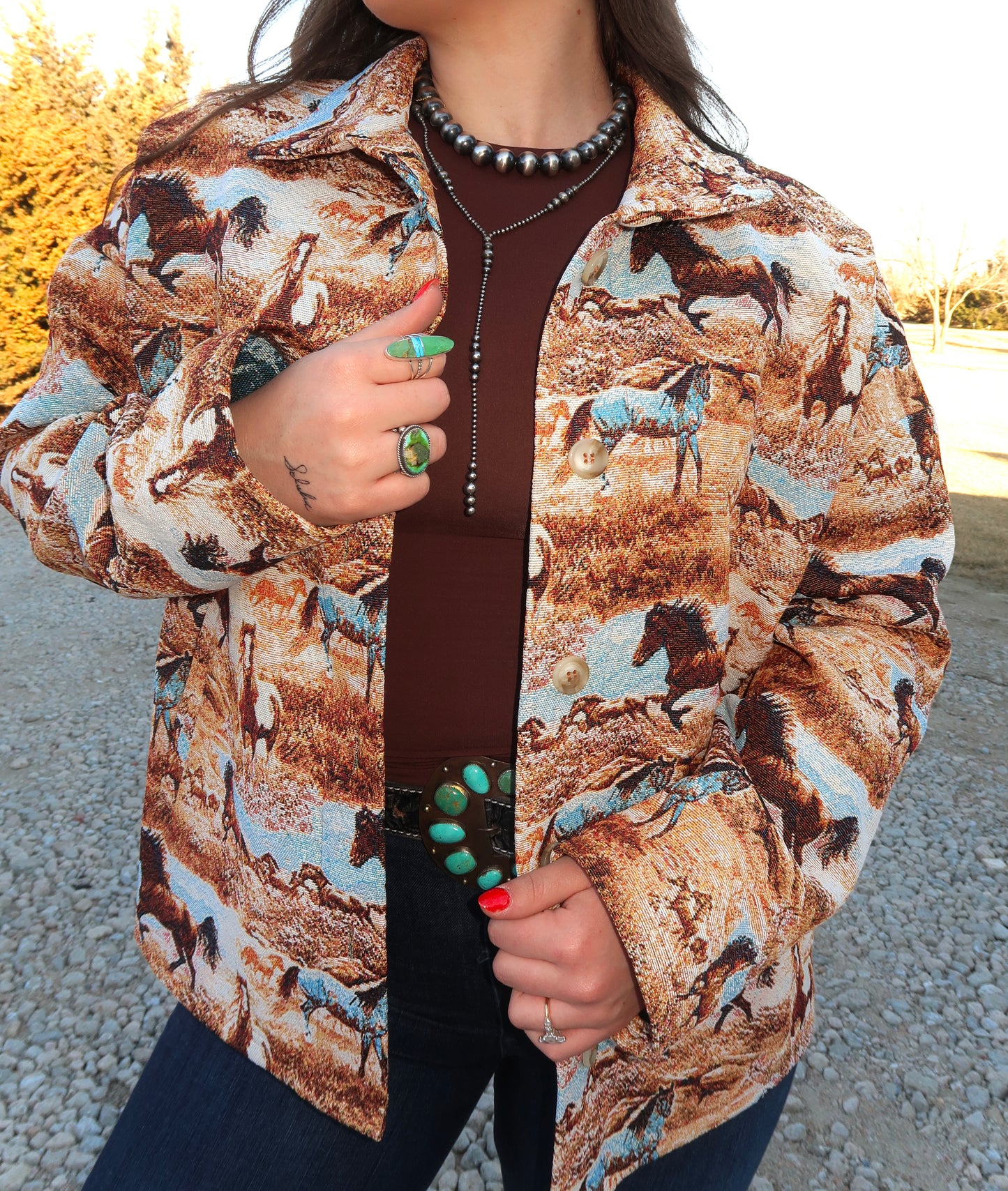 WESTERN JACQUARD JACKET