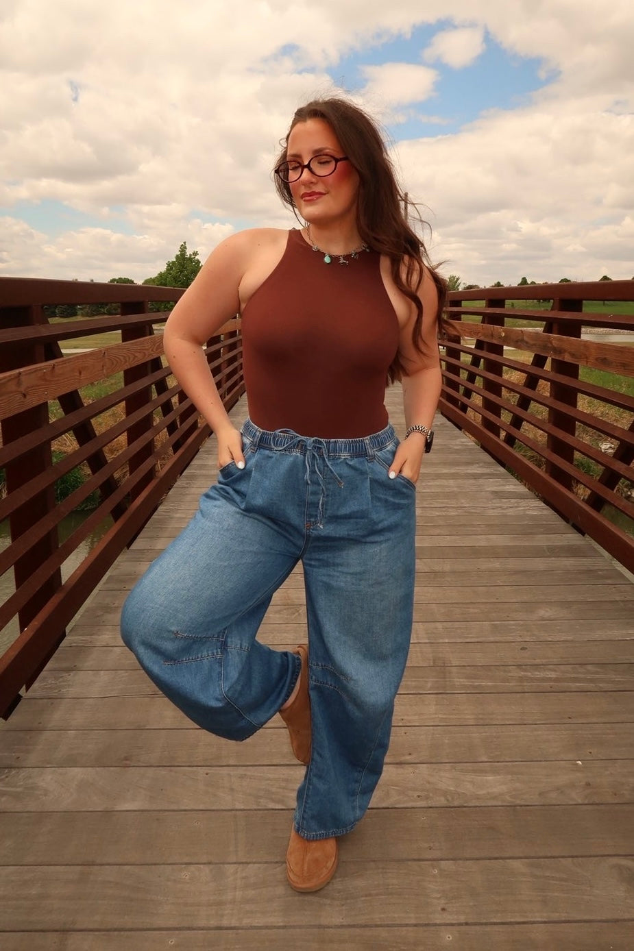 DRAWSTRING DENIM