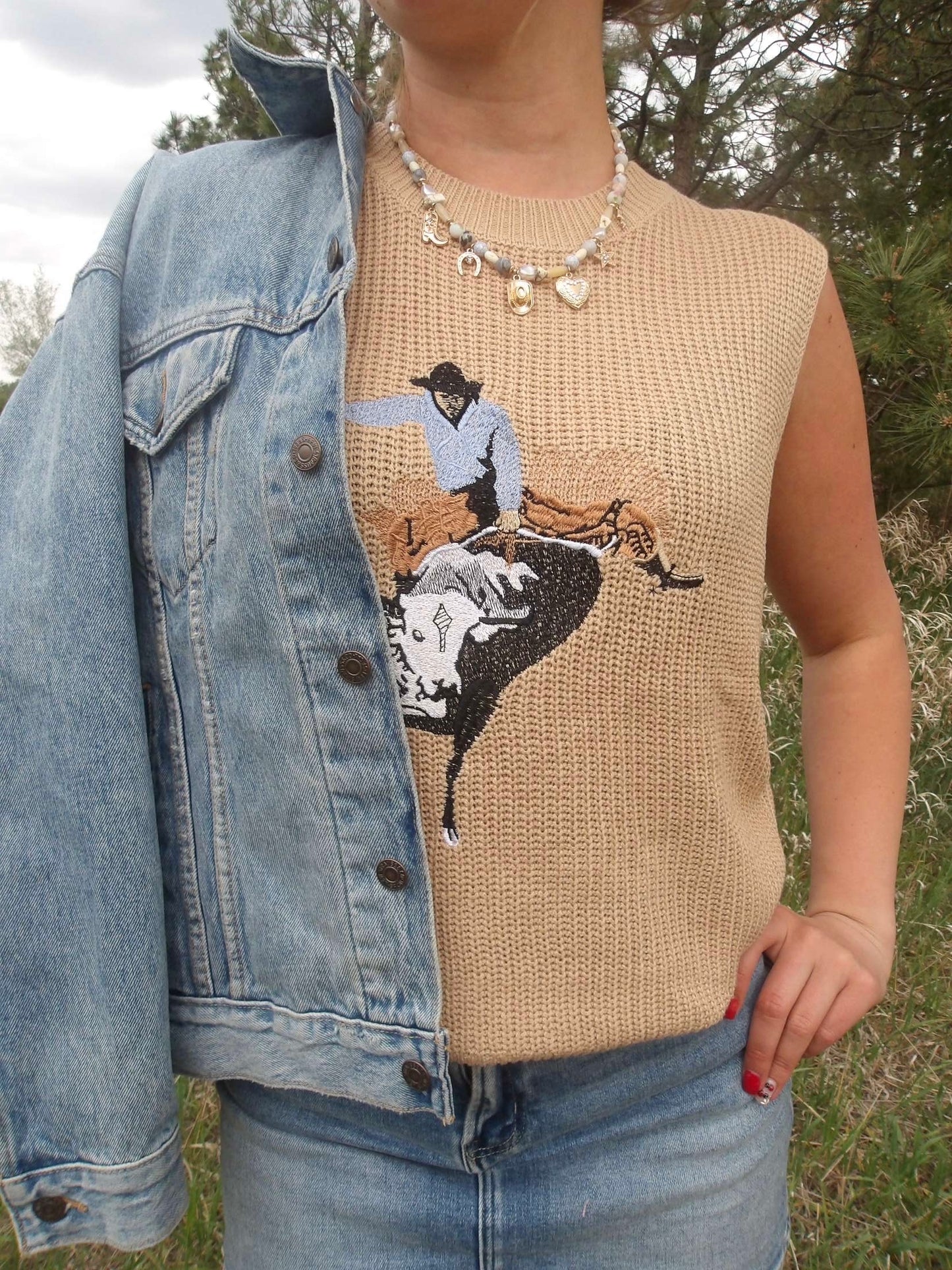Bull Rider Sweater Vest