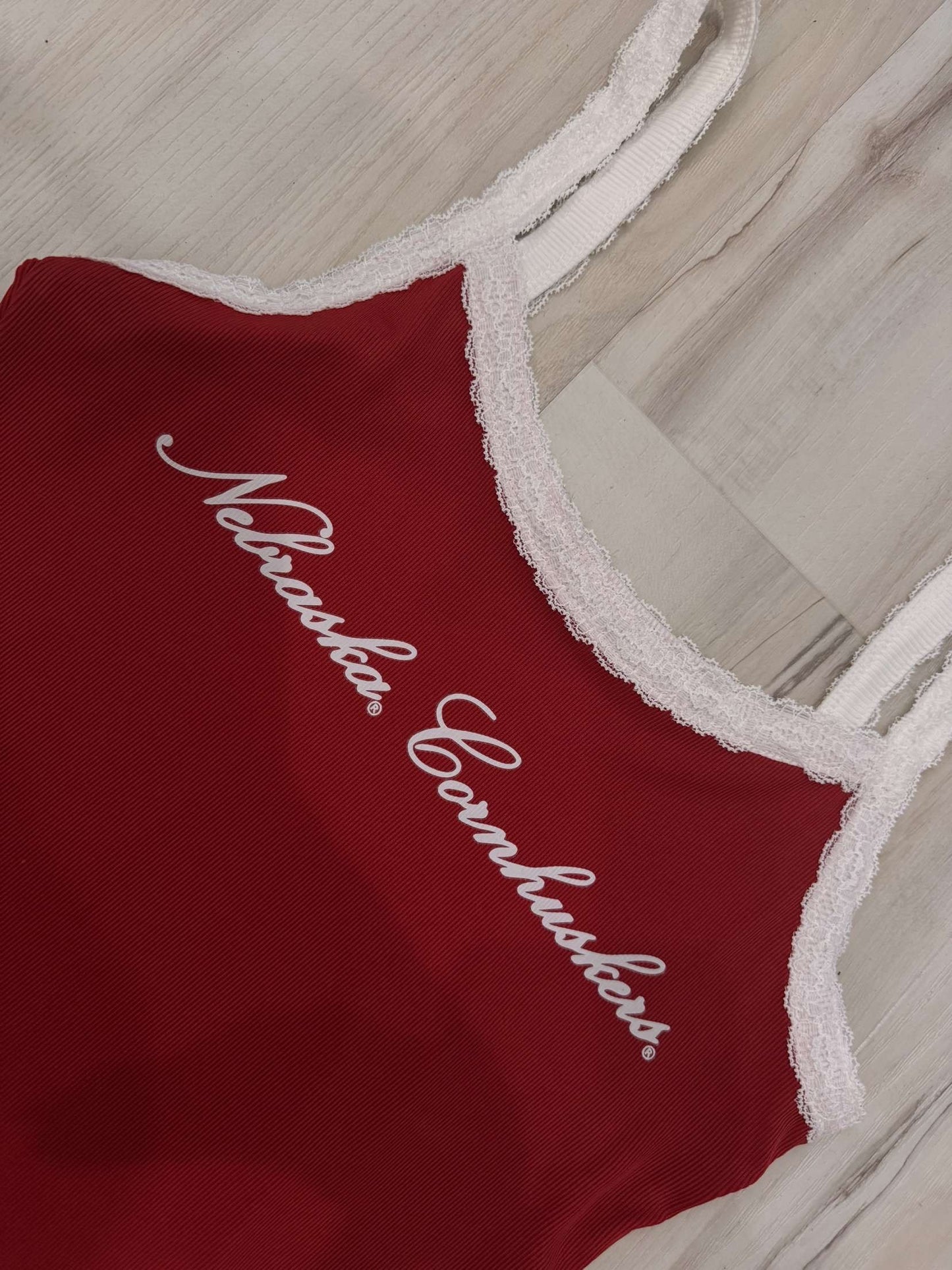 HUSKER LACE UP TANK