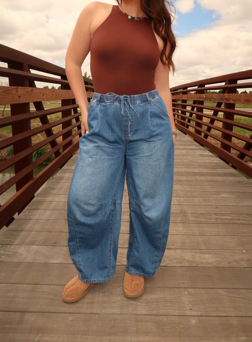 DRAWSTRING DENIM